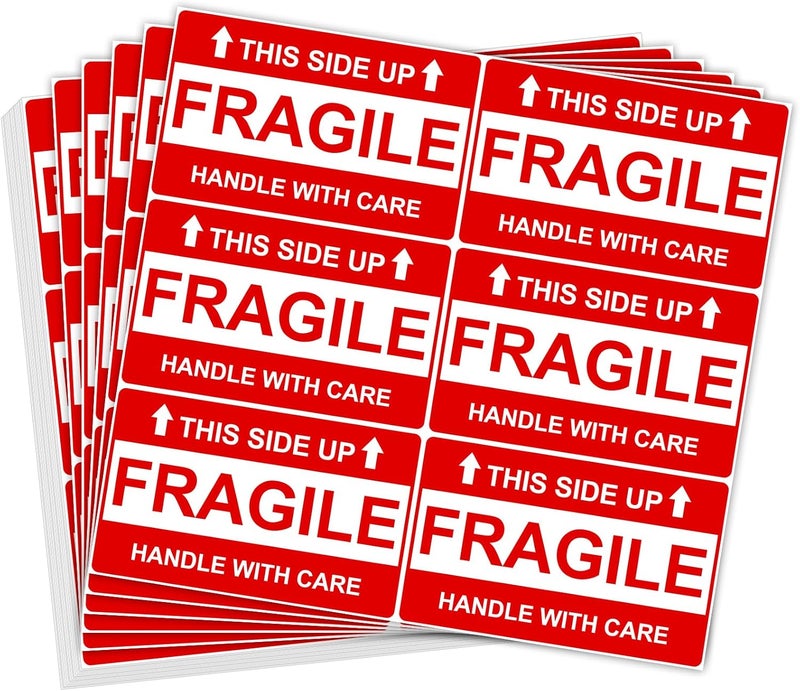 Anylabel 210 Pcs 3" x 5" Large Fragile Stickers for Shipping, This Side Up Labels, Handle with Care for Shipping, Fragile Stickers for Moving(6 Labels per Sheet, 35 Sheets) - Image 1